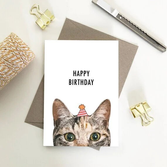 - Automatic induction pet water dispenserCat: Greeting Cards
