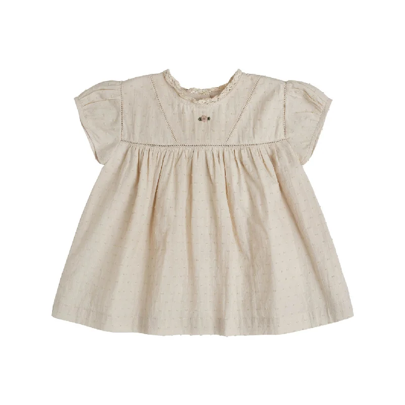 - Natural latex pet mattressLittle Cotton Clothes Oat Swiss Dot Ella Blouse