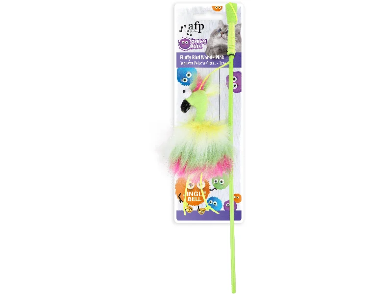 Pet ProductsAFB Furry Ball - Fluffy Bird Wand