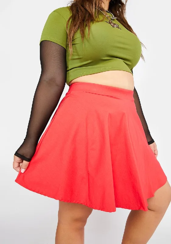 Plus Hot Former Love Skater Skirt