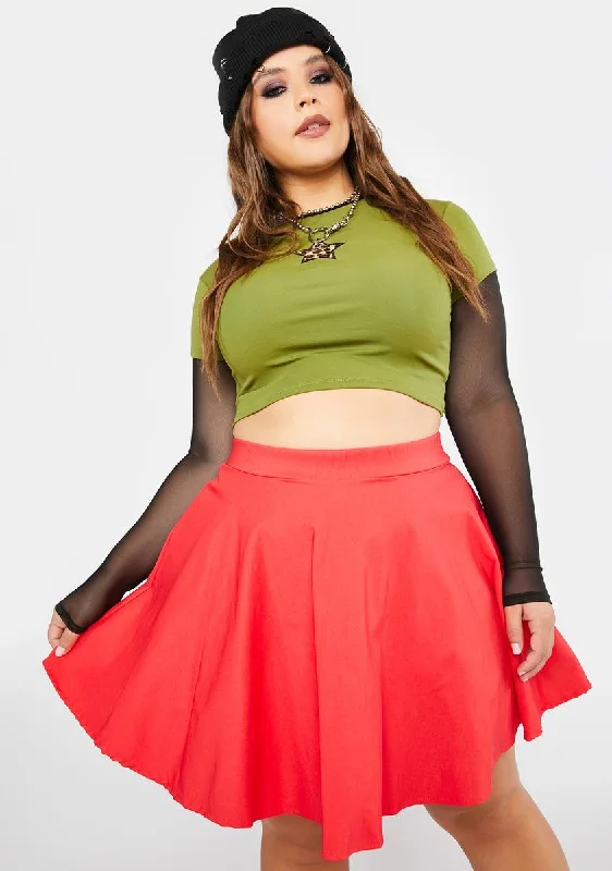 Plus Hot Former Love Skater Skirt