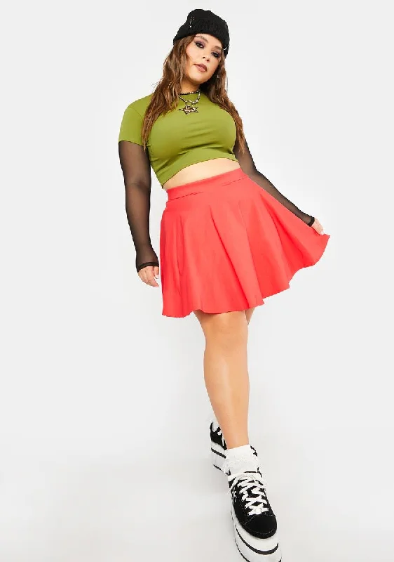 Plus Hot Former Love Skater Skirt