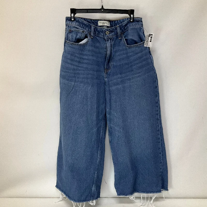 Blue Denim Jeans Straight Abercrombie And Fitch, Size 4