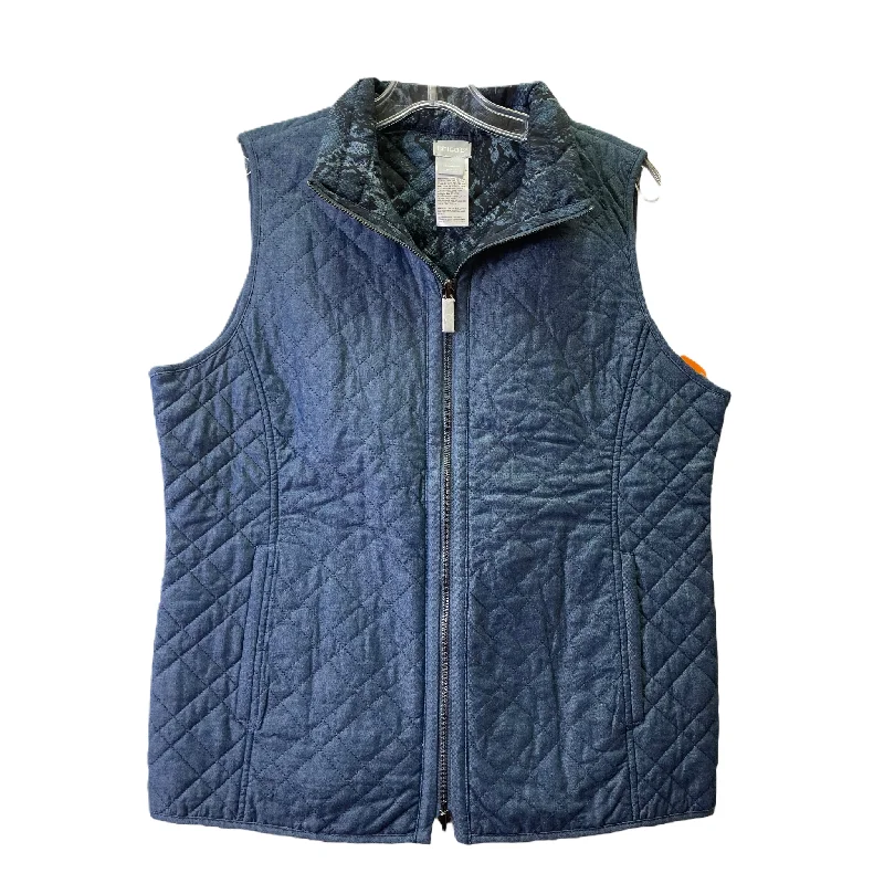 Blue Vest Puffer & Quilted By Chicos, Size: M