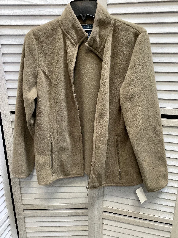 Brown Jacket Fleece Karen Scott, Size M