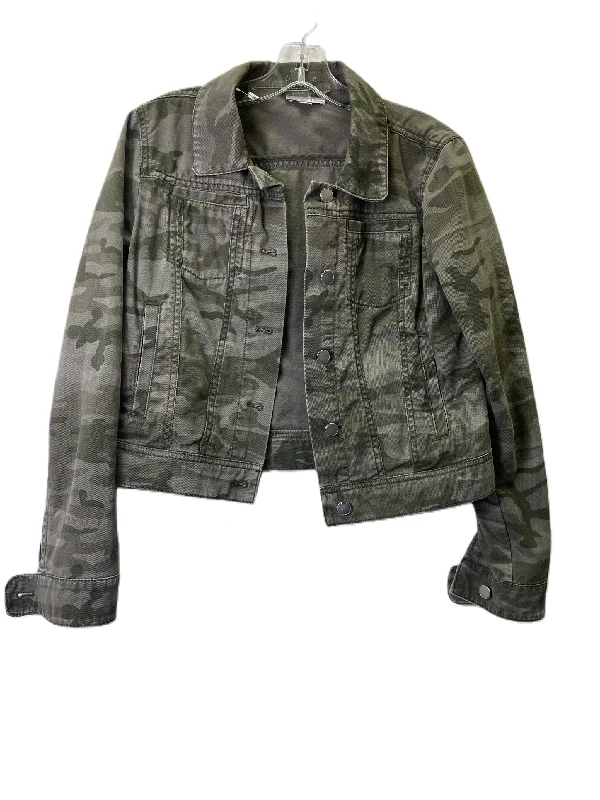 Camouflage Print Jacket Denim By Loft, Size: Xs