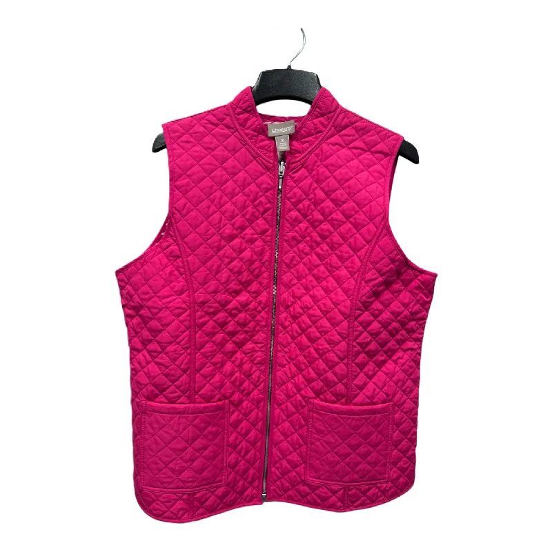 Pink Vest Puffer & Quilted By Chicos, Size: Xl