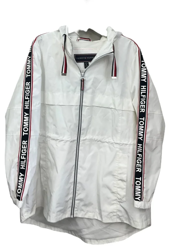 White Jacket Windbreaker Tommy Hilfiger, Size Xl