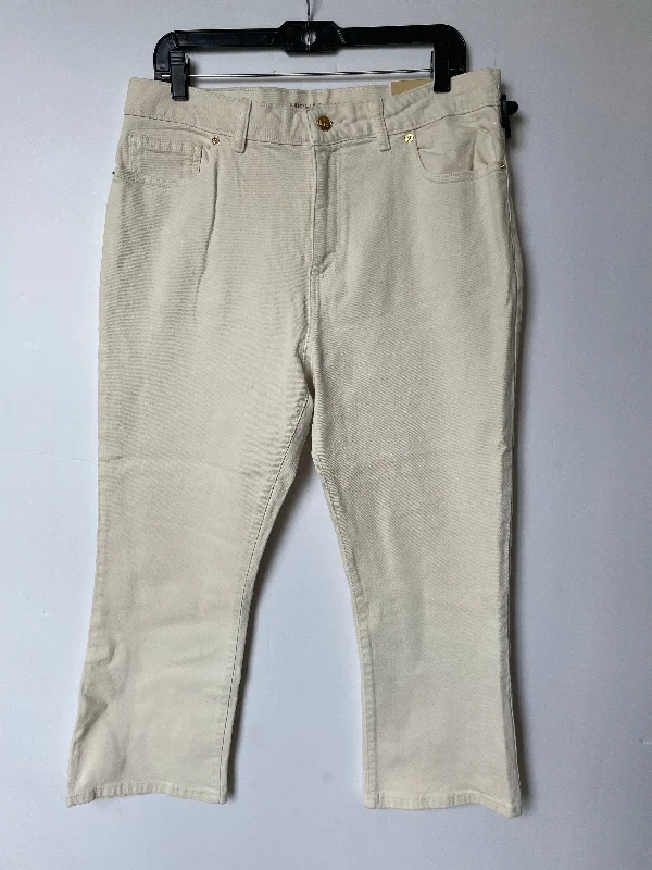 White Jeans Flared Michael Kors, Size 14