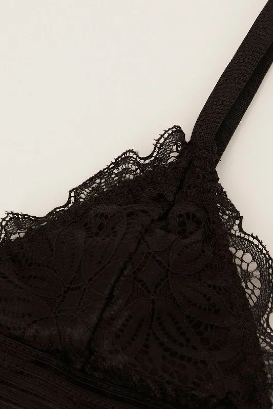 Black Lace Lingerie Set