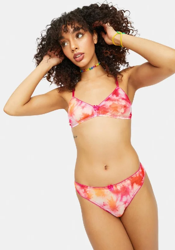 Psychedelia's Tie Dye Bra And Panty Set