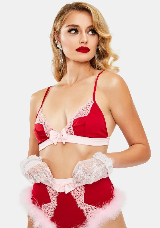 Sealed With A Kiss Satin Lingerie Set