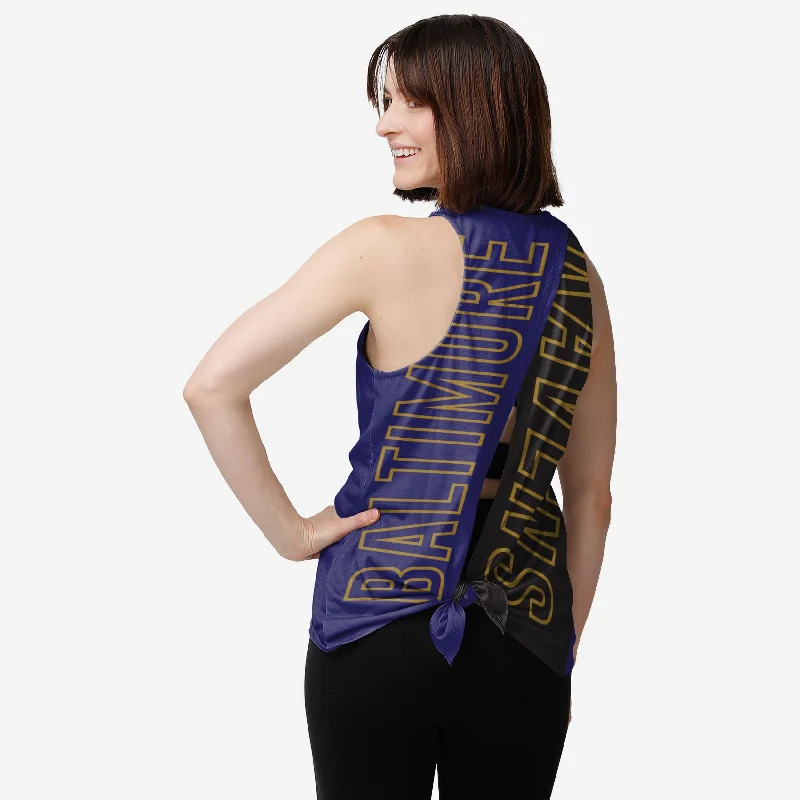 Baltimore Ravens Womens Tie-Breaker Sleeveless Top