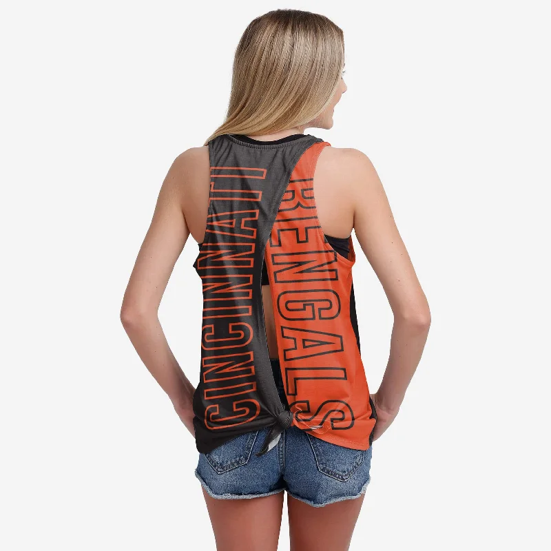 Cincinnati Bengals Womens Tie-Breaker Sleeveless Top