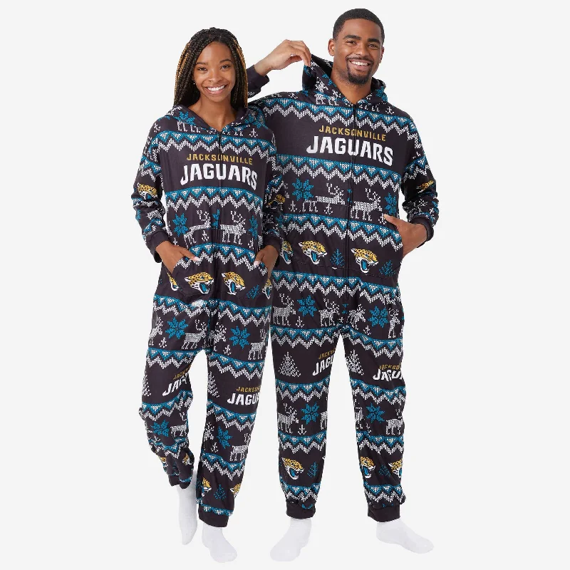 Jacksonville Jaguars Ugly Pattern One Piece Pajamas