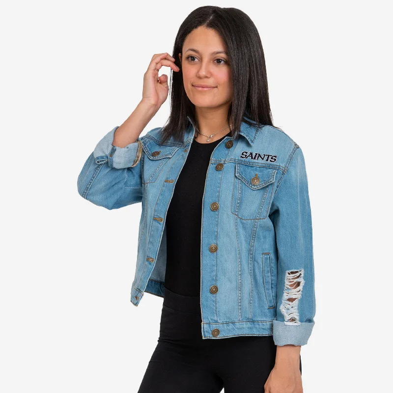 New Orleans Saints Womens Denim Days Jacket