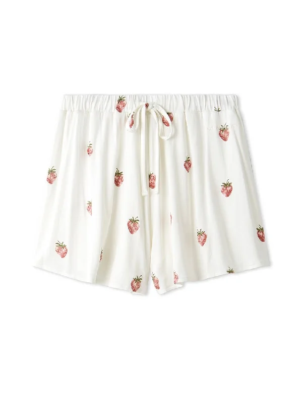 Strawberry Print Lounge Shorts