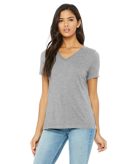 6405CVC - Bella + Canvas Ladies Relaxed Heather CVC Jersey V-Neck T-Shirt