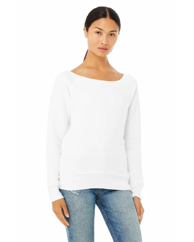 Bella+Canvas Ladies Triblend Sponge Fleece Wide Neck Sweatshirt