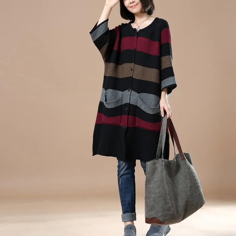 Black sweater coat plus size cardigans