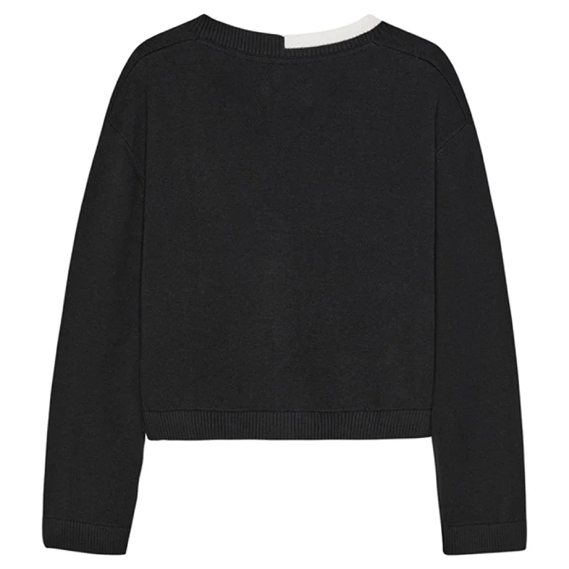 Calvin Klein Contrast Knit Cardigan Ck Black