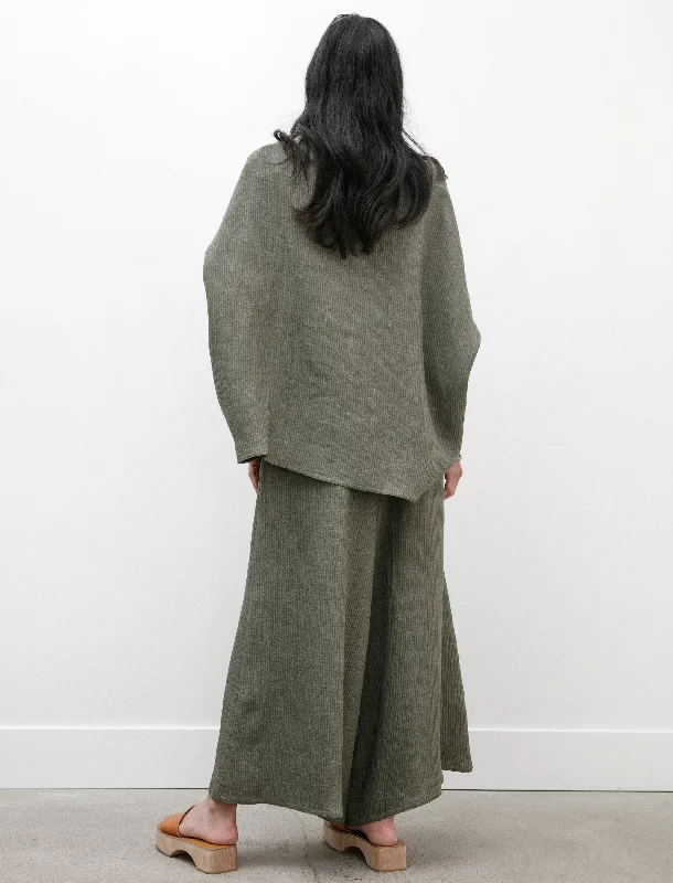 Gaucho Pants Wave Linen Military Green