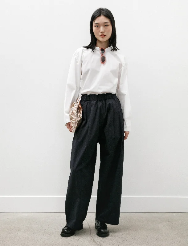 Luce Trousers Pintuck Navy Poplin