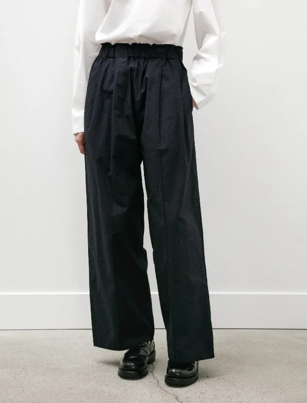 Luce Trousers Pintuck Navy Poplin