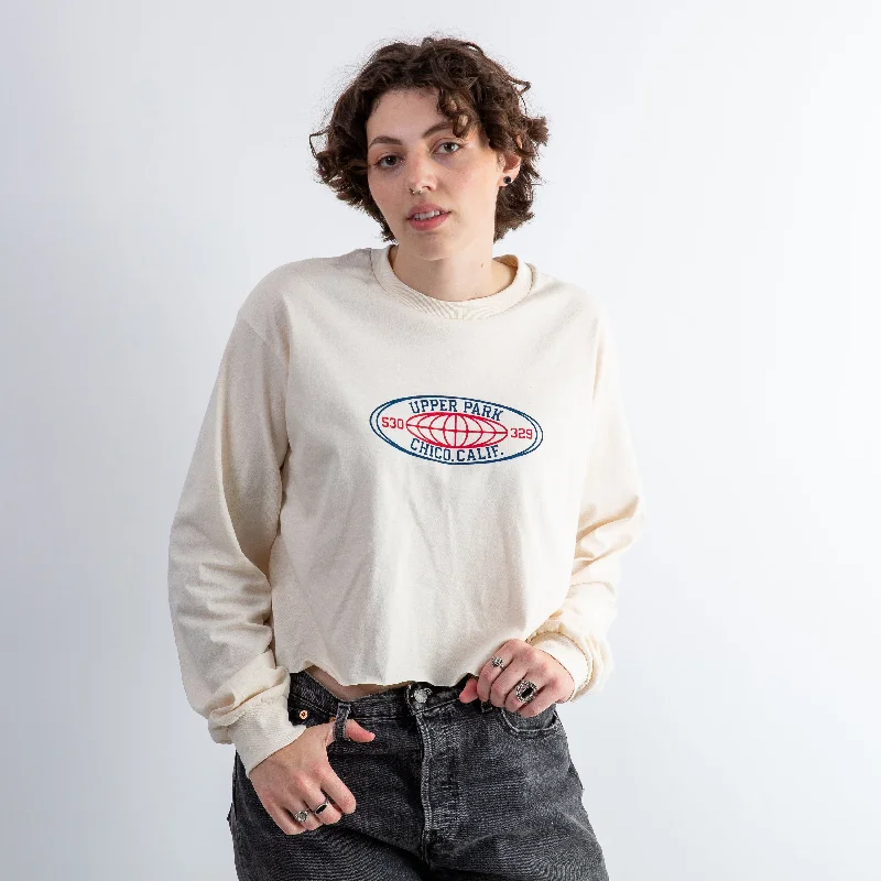 Globetrotter Cut Crop Long Sleeve Tee