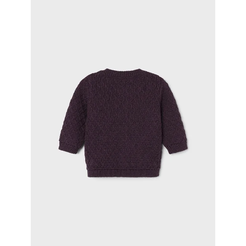 Name It Plum Perfect Lomille Knit Cardigan