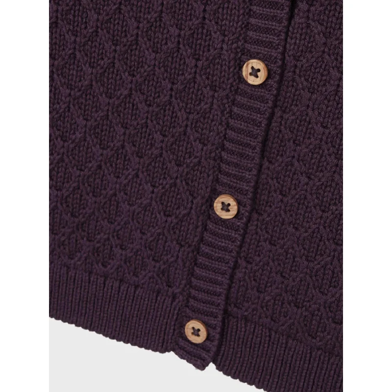 Name It Plum Perfect Lomille Knit Cardigan