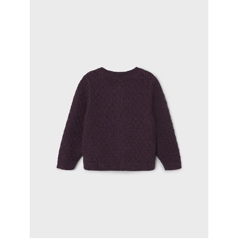 Name It Plum Perfect Lomille Knit Cardigan