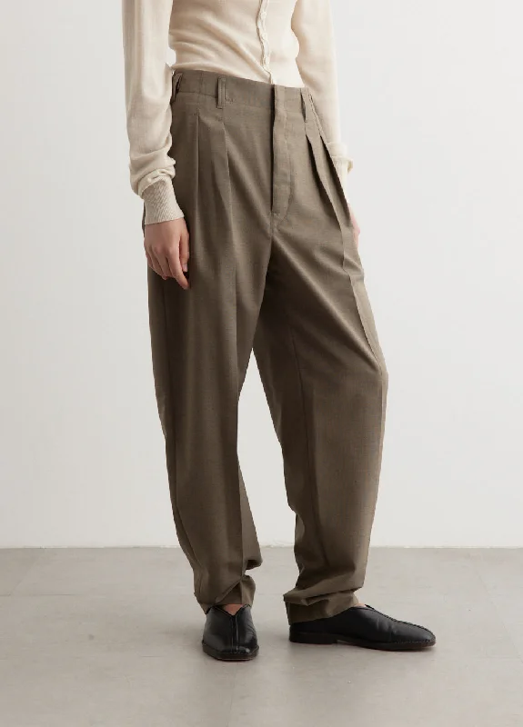 Pleated Tapered Pants