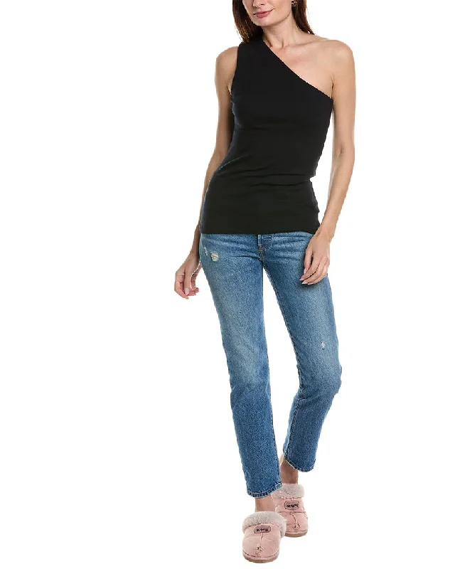 Stateside 2X1 Rib One-Shoulder Top