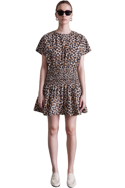 Apiece Apart Mana Mini Dress in Leopard Bouquet