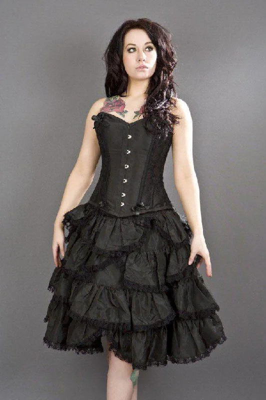 Chantelle Overbust Steel Boned Corset In Taffeta