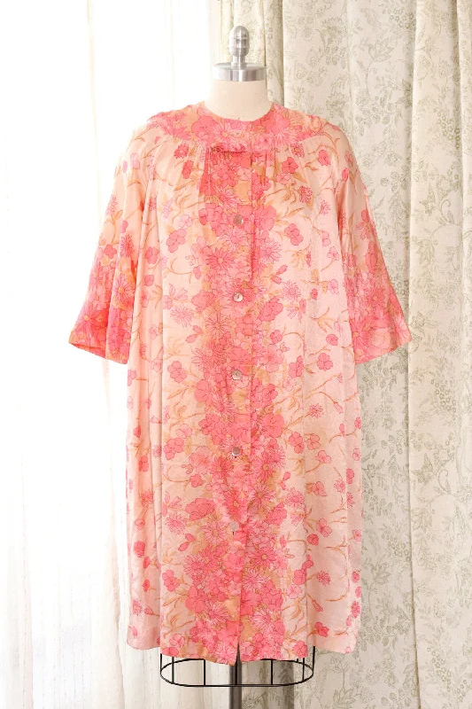 Cherry Blossom Satin Duster Dress M/L