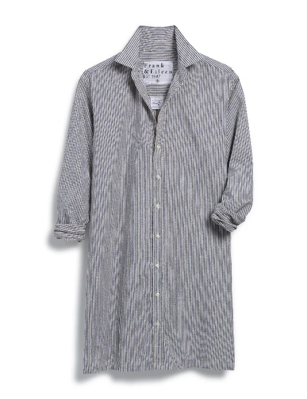 Frank & Eileen Hunter Shirtdress in Navy Natural Stripe