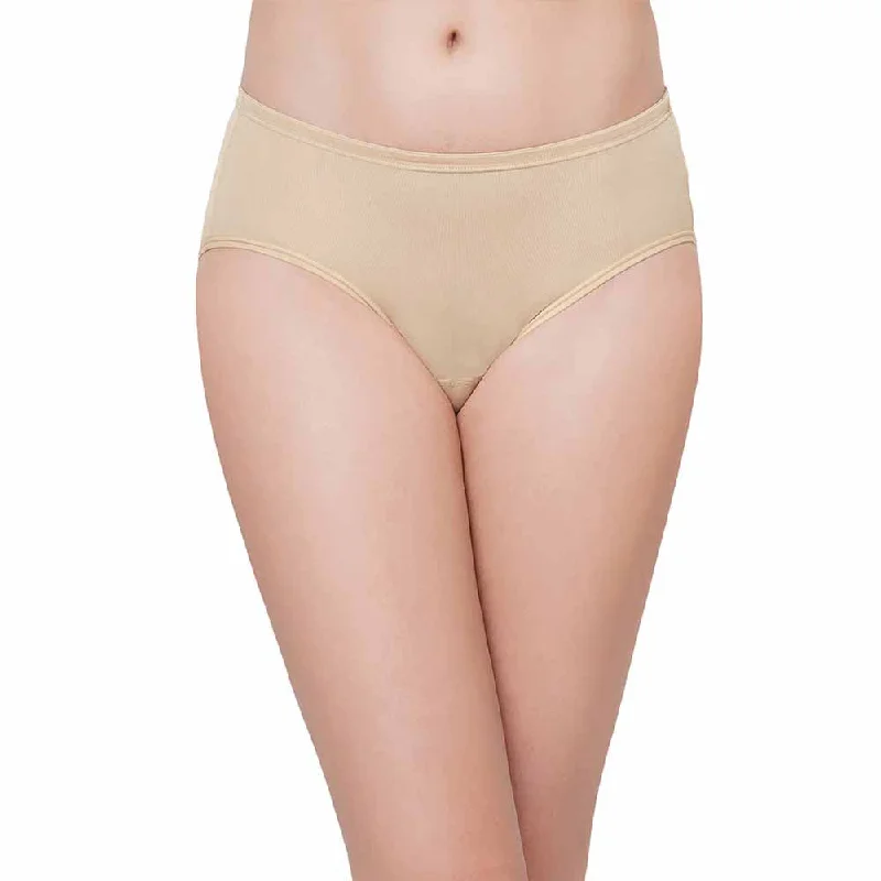 Hygieni Mid Waist Full Coverage Day Wear High Absorbency Period Panty - Nude