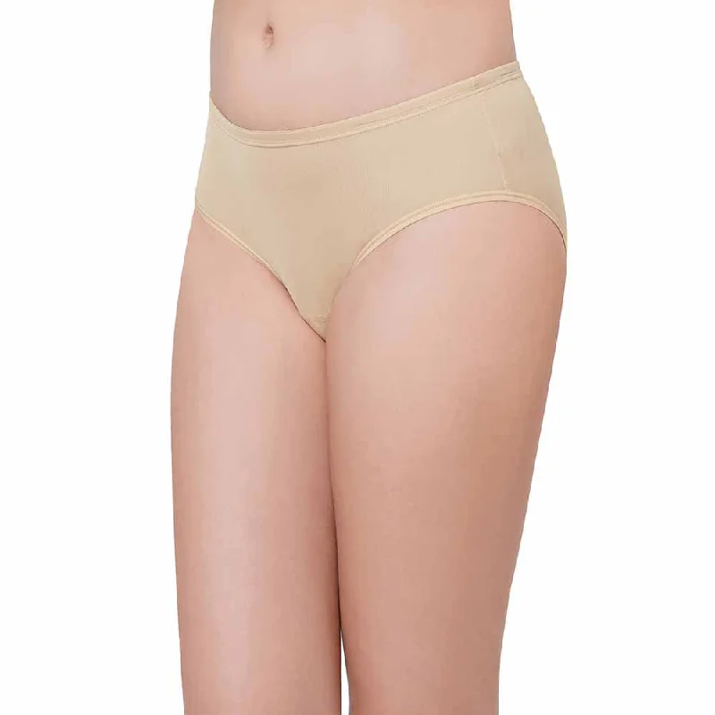 Hygieni Mid Waist Full Coverage Day Wear High Absorbency Period Panty - Nude