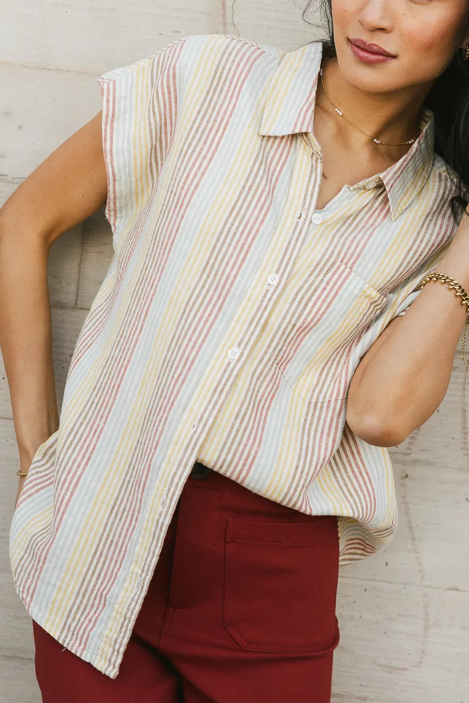 Imogen Striped Button Up