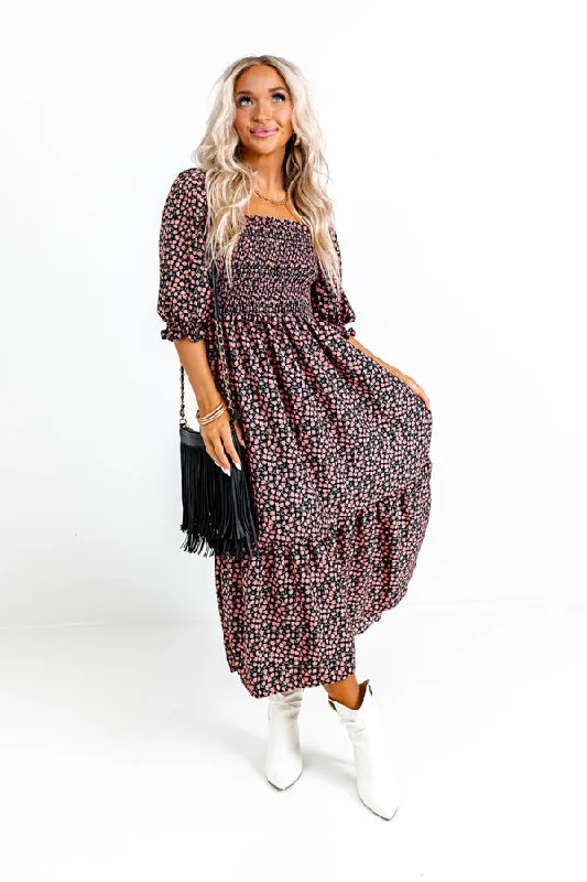 Sonoma Sways Smocked Midi