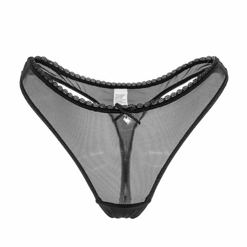 Weisi Honey Silk Ultra Thin Transparent Mesh T Back Ladies T Shaped Panties