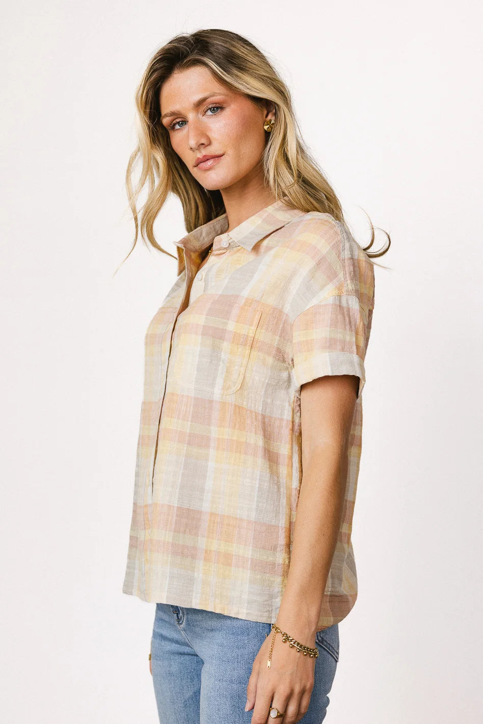 Whimsy Plaid Button Up