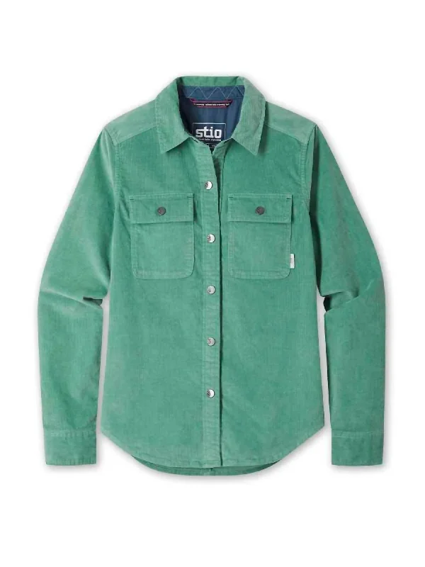 Women'S Saratoga Cord Shirt in Dusted Agave