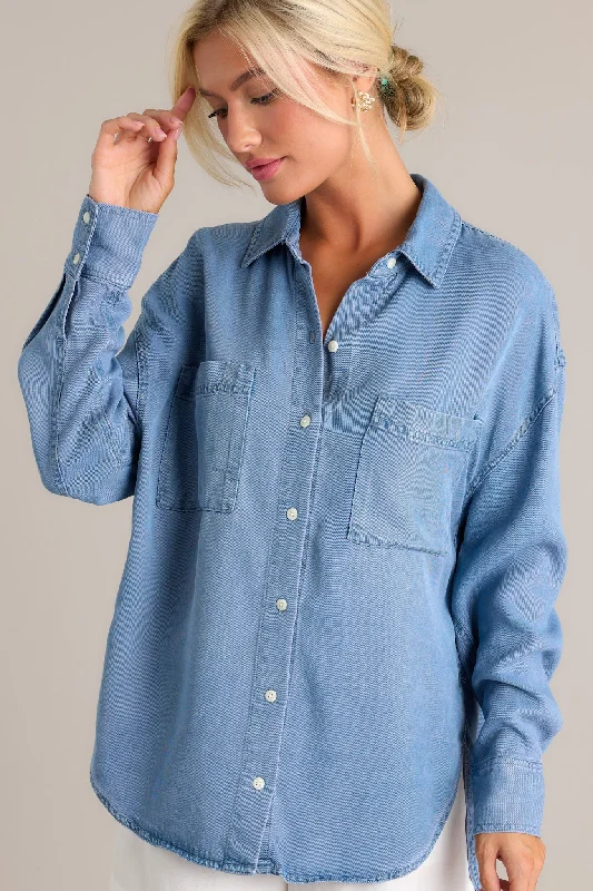 Z Supply Colbie Sun Bleached Chambray Top